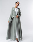 Polished Layer Abaya in Mint Green