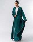 Polished Layer Abaya in Emerald Green