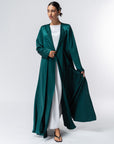 Polished Layer Abaya in Emerald Green