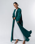 Polished Layer Abaya in Emerald Green