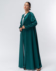 Polished Layer Abaya in Emerald Green