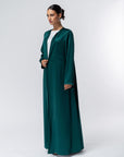 Polished Layer Abaya in Emerald Green