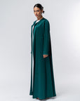 Polished Layer Abaya in Emerald Green