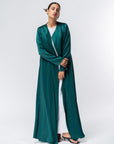 Polished Layer Abaya in Emerald Green