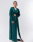 Polished Layer Abaya in Emerald Green