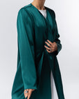 Polished Layer Abaya in Emerald Green