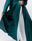 Polished Layer Abaya in Emerald Green