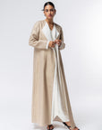 Double Collar Abaya in Gold