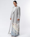 Kimono Ribbons Abaya in Gray