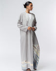 Kimono Ribbons Abaya in Gray