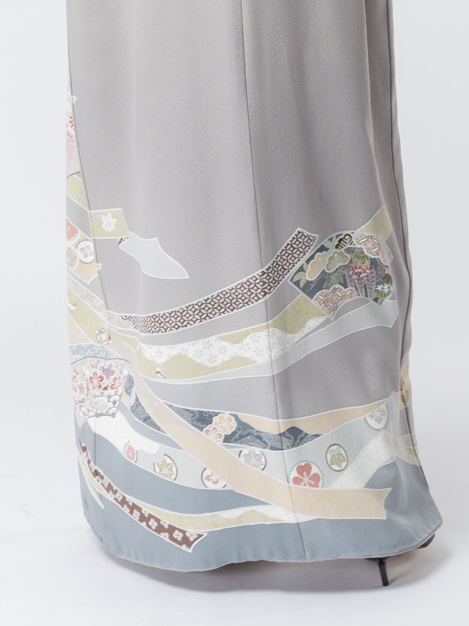 Kimono Ribbons Abaya in Gray