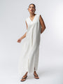 Dress in Off White Linen