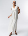 Dress in Off White Linen