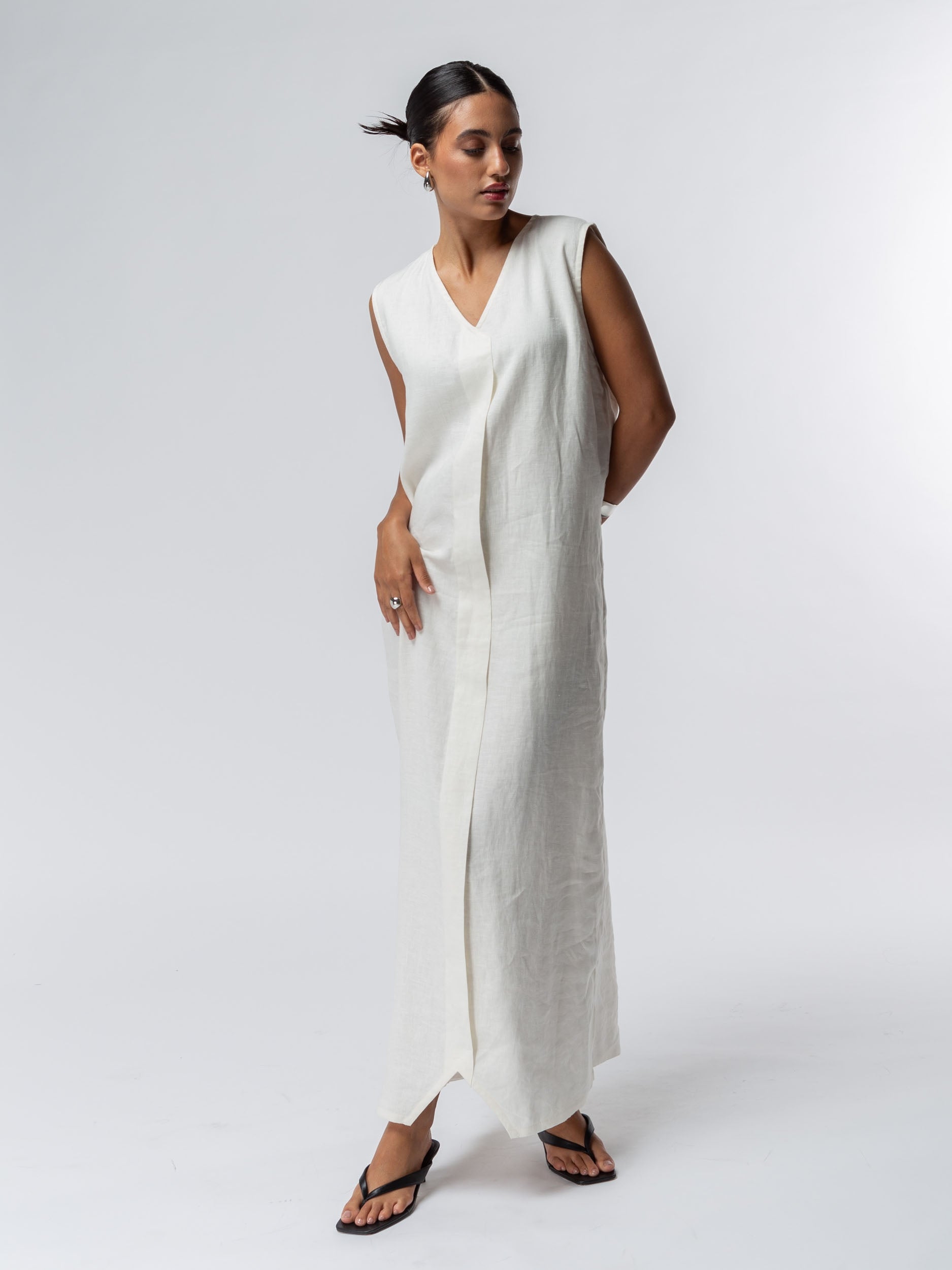 Dress in Off White Linen Dress in Off White Linen