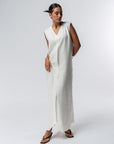 Dress in Off White Linen