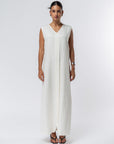 Dress in Off White Linen