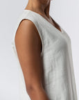 Dress in Off White Linen