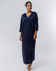 Kaftan Dress in Navy Blue