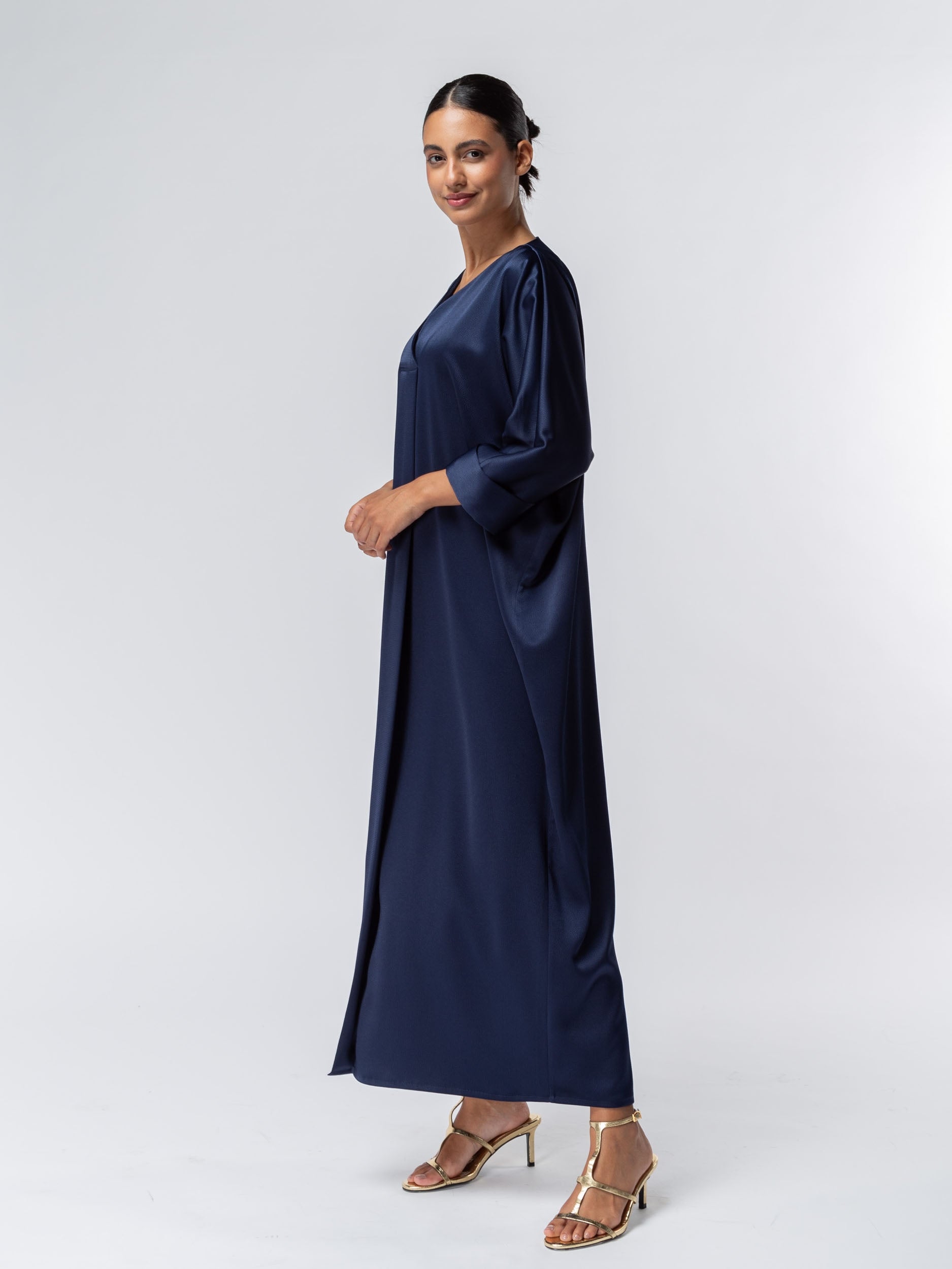 Kaftan Dress in Navy Blue