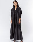 Sleeve Abaya in Metallic Black