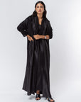 Sleeve Abaya in Metallic Black