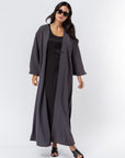 Loose Abaya in Charcoal Gray