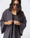 Loose Abaya in Charcoal Gray RTW