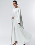 Polished Layer Abaya in Light Green