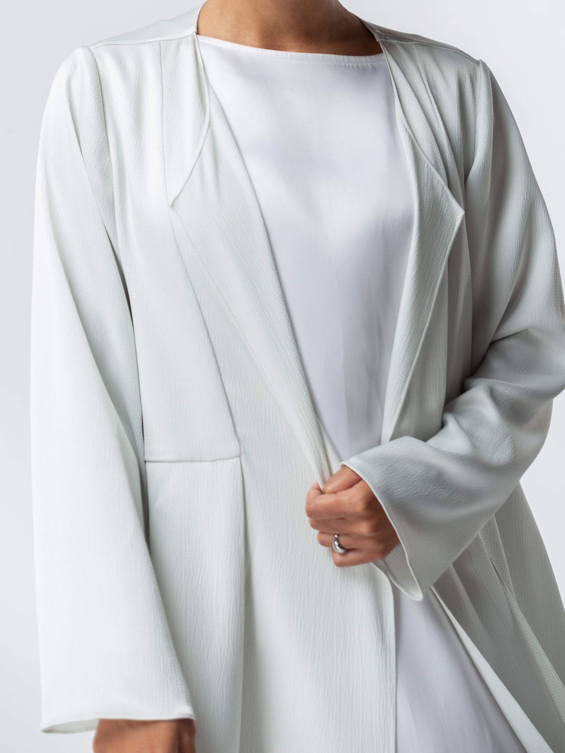 Polished Layer Abaya in Light Green