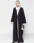 Light Wool Loose Abaya in Dark Blue