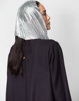 Light Wool Loose Abaya in Dark Blue