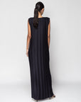 Pleated Dress in Dark Blue