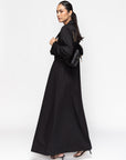 Suit Abaya in Black Tencel Twill