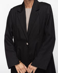 Suit Abaya in Black Tencel Twill