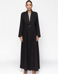 Suit Abaya in Black Tencel Twill