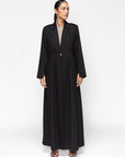 Suit Abaya in Black Tencel Twill