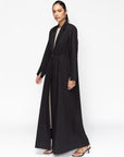 Suit Abaya in Black Tencel Twill