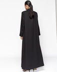 Suit Abaya in Black Tencel Twill