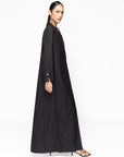 Suit Abaya in Black with Decorative Button