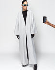 Winter Loose Abaya in Light Gray