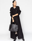 Elegant Winter Abaya in Black