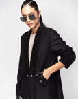 Winter Abaya Jacket Style with Fur Details