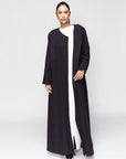 Warm Layer Abaya in Charcoal Gray