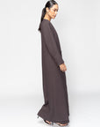 Overlap Abaya in Brown