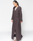 Overlap Abaya in Brown