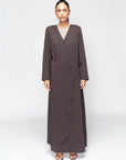 Overlap Abaya in Brown