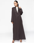 Tencel Twill Abaya in Brown