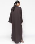 Tencel Twill Abaya in Brown