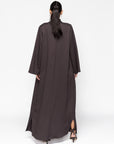 Tencel Twill Abaya in Brown