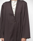 Tencel Twill Abaya in Brown